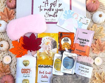 Cosy Autumn Self Care Gift Box for Her, Pamper & Relaxation Gift, Get Well Soon Pamper Hamper, Thinking of You Gift