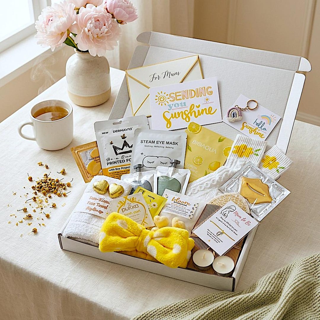 SUNSHINE & SELF CARE for Mum to Be - Pregnancy Pamper Gift Box - Etsy