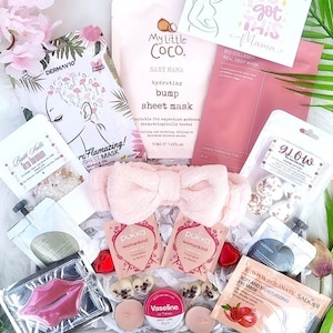 Pregnancy Spa Gift Box: Pamper Hamper for Mum-to-Be with Belly Mask