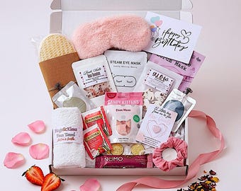 VEGAN PAMPER HAMPER, Spa gift box for women, Self care package, Birthday Pamper Gift set for her, Spa in a box, Thank you gift set, Home Spa