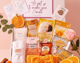 Pumpkin Spice Self Care Box,  Autumn Gift Hamper for Her, Cosy Birthday Gift, Pamper Hamper, Thinking of You Gift Box