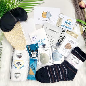 Hug in a Box for Men - Sending Hugs for Him - Men Spa Gift Box - Hug in a Box for Him - Men Socks Gift Box - Men Care Package - Men Hamper