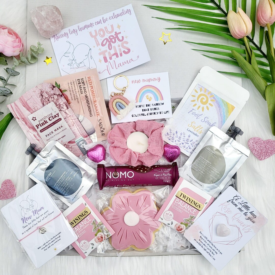 New Mum Rose Pink Postpartum Care Package, New Mum Self-care Spa Gift ...