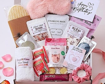 VEGAN SPA Gift Box - Rose Pamper Hamper - Birthday - Sending Hugs
