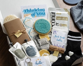Men HUG IN A BOX - Chemotherapy Care Package - Fighting Cancer - You Got This