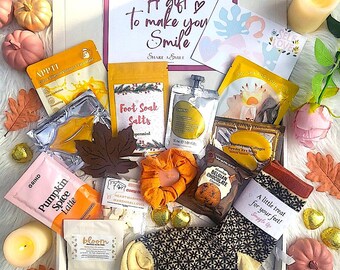 Pumpkin Spice Autumn Care Package, Halloween Gift Box, Hello Autumn Pamper Hamper, Autumn Birthday Spa Set, Fall Season Sef Care Gift