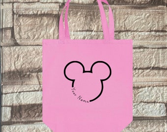 Famous Mouse Ear Personalised Tote Bag | Disney Inspired | Disney World | Disneyland | Mickey Mouse