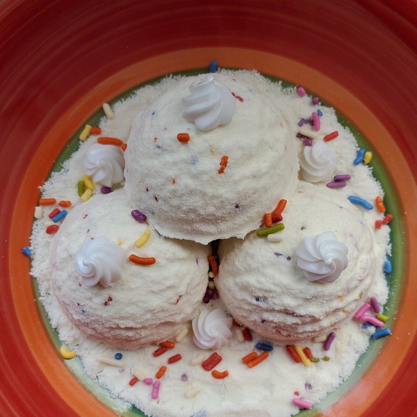 Ice Cream Scoop Bath Bomb.Multiple Flavors.Party Favors.Bath Fizzy. Bath Bomb.