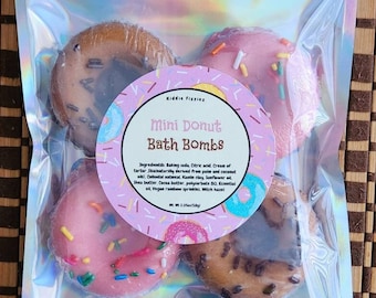 Mini Donut Bath Bombs.Mini Donuts.Bath Fizzy.Foaming Bath Bomb.