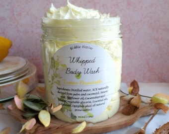 Lemon Poundcake Whipped Body Soap: Foaming Bath Butter (8oz)