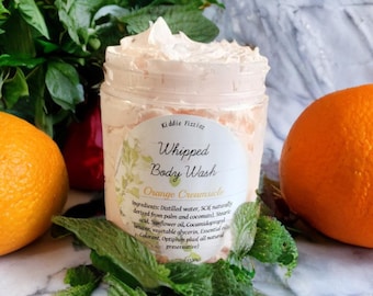 Orange Creamsicle Whipped Body Soap: Foaming Bath Butter (8oz)