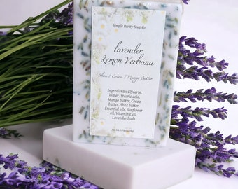 Lavender Lemon Verbena Soap Bar: Shea, Cocoa & Mango Butter
