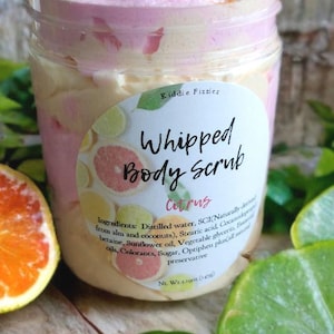 Citrus Foaming Sugar Scrub.Whipped Body Scrub.Exfoliating.8oz.