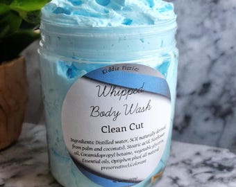 Men's Whipped Body Soap: Clean Cut Scent (8oz)