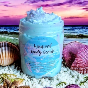 Mermaid Voyage Foaming Sugar Scrub.Whipped Body Scrub.Exfoliating Scrub.8oz jar