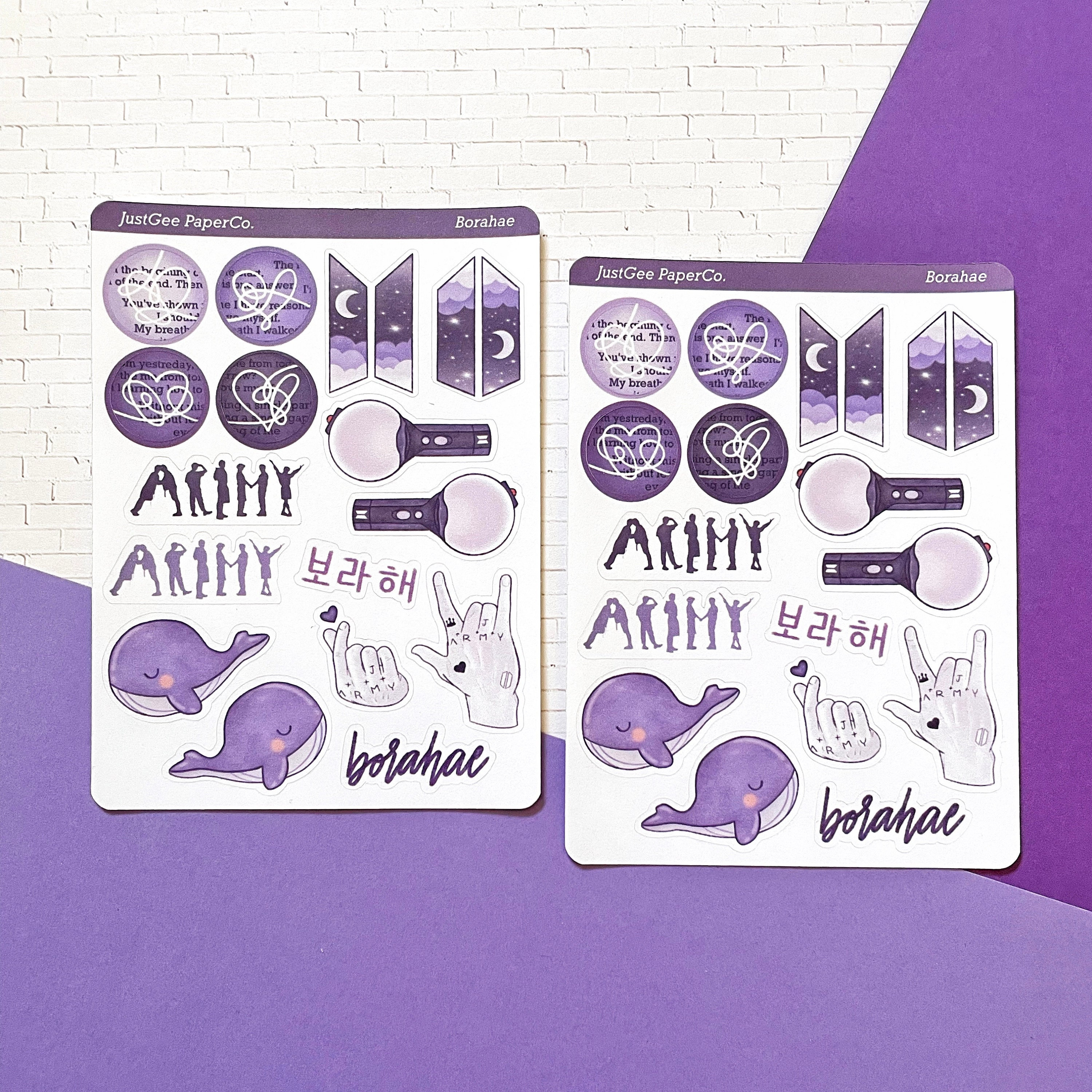 BTS Sticker Sheets (waterproof vinyl) – KiwiShop