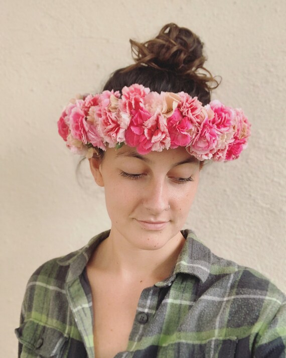 Carnation Haku Lei /flower Crown Etsy UK