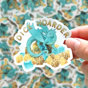 Dice Hoarder Dragon Sticker