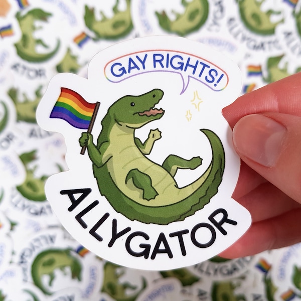 Pride Sticker Ally Alligator