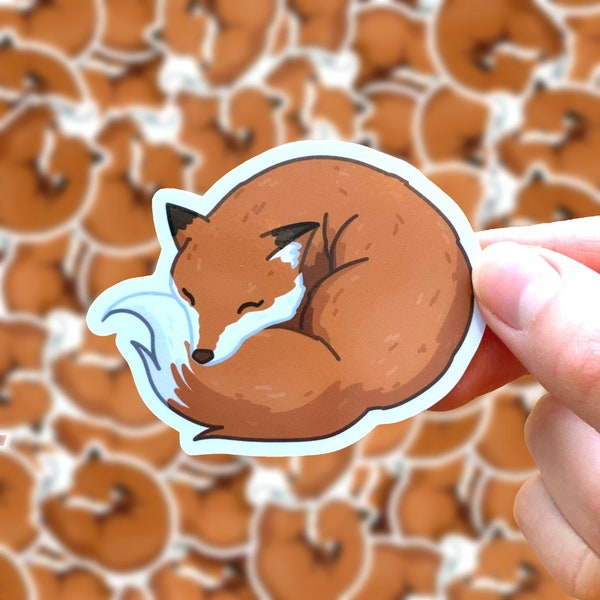 Sticker Sleeping Fox