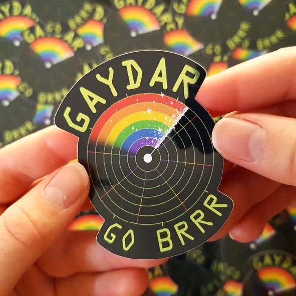 Pride Sticker Gaydar go brrr