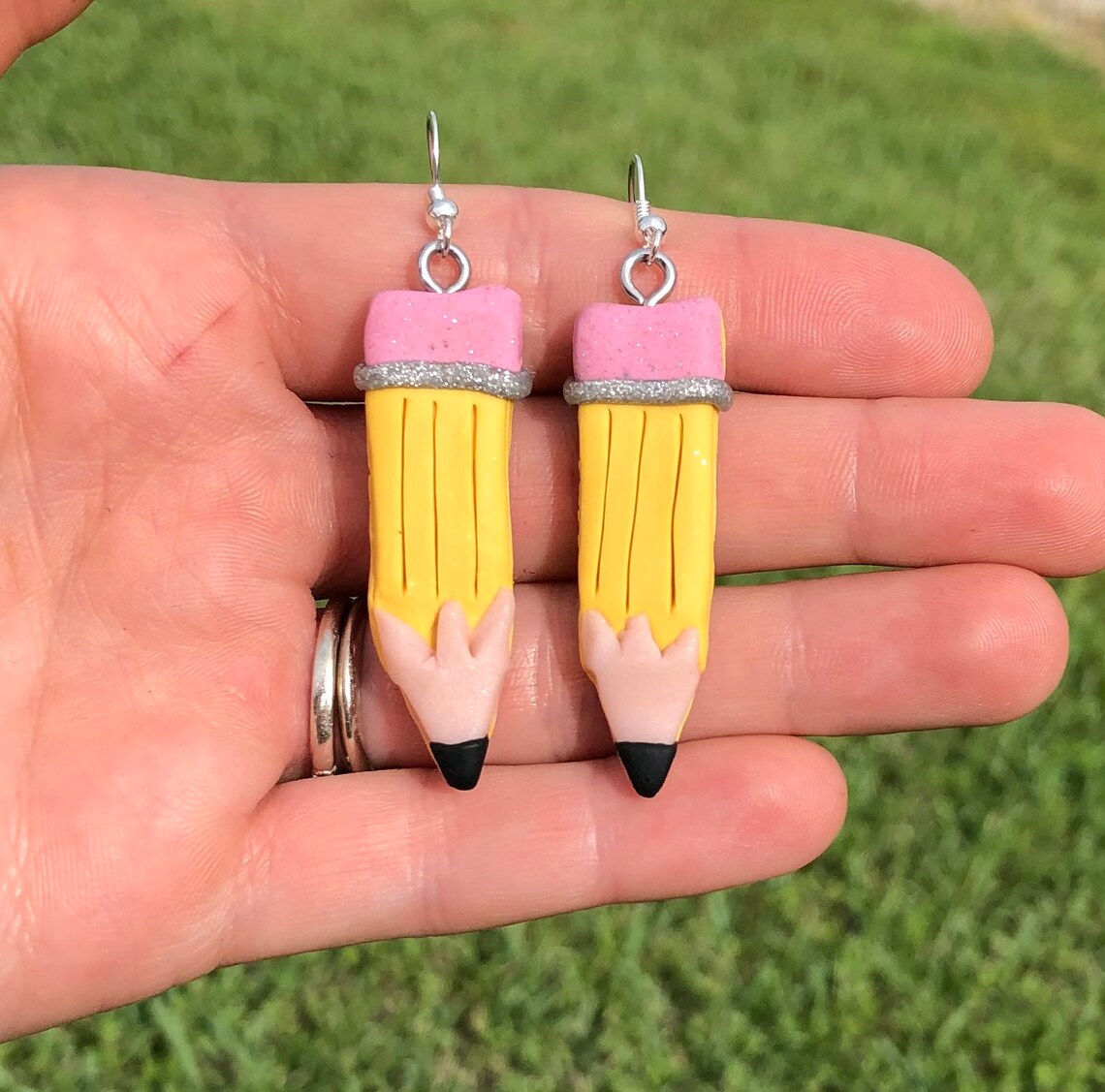 Pencil Earrings / Teacher Earrings / Polymer Clay Pencil Etsy