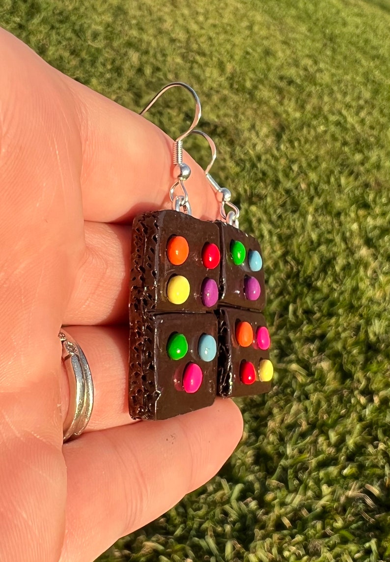 Cosmic Brownie Earrings / Food Polymer Clay/ Handmade Jewelry Etsy