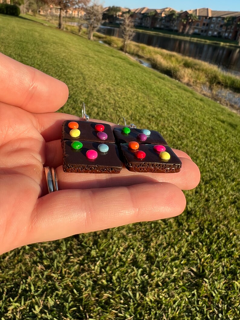 Cosmic Brownie Earrings / Food Polymer Clay/ Handmade Jewelry Etsy
