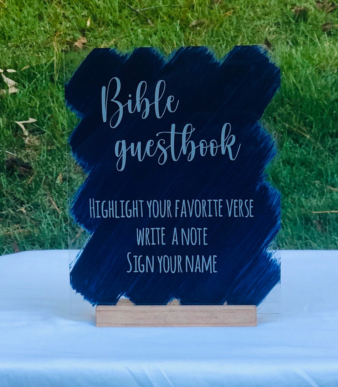 Custom Bible Guestbook Wedding Sign Wedding Acrylic Sign Etsy