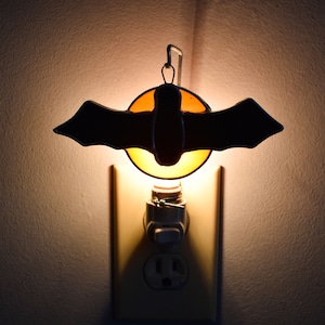 Bat and Moon Suncatcher/Nightlight/Ornament