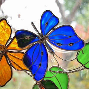 Butterflies on Twisted Wire, Blue or Yellow - Etsy