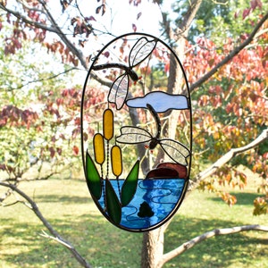 Dragonflies in Oval Wire Frame