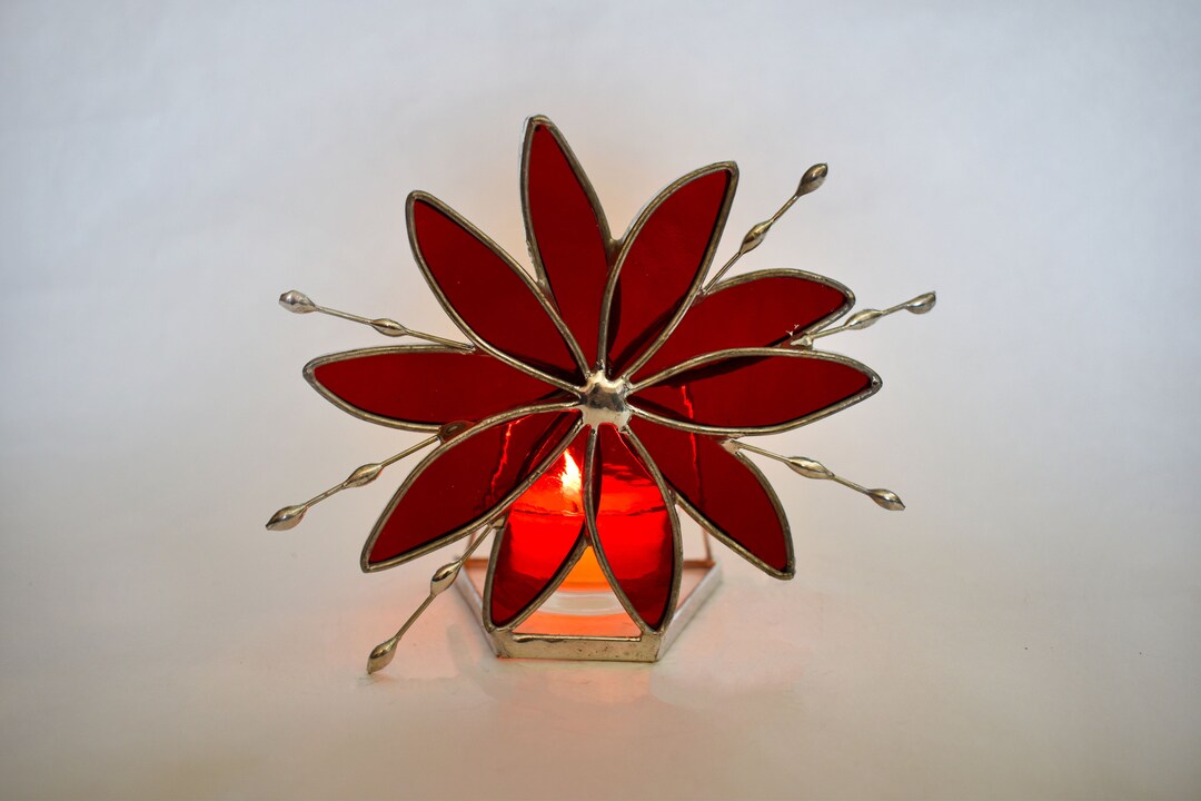 Poinsettia Candle Holder Etsy