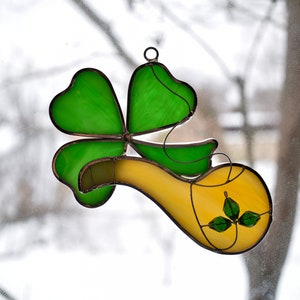 Shamrock with Pipe Suncatcher/NIghtlight/Ornament