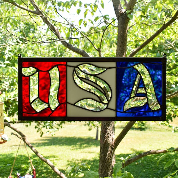 USA  Stained Glass Window