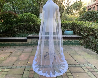 Simple Single Veil White Elegant Bridal Lace Veil Ivory Vintage Wedding Bridal Veil Wedding With Comb