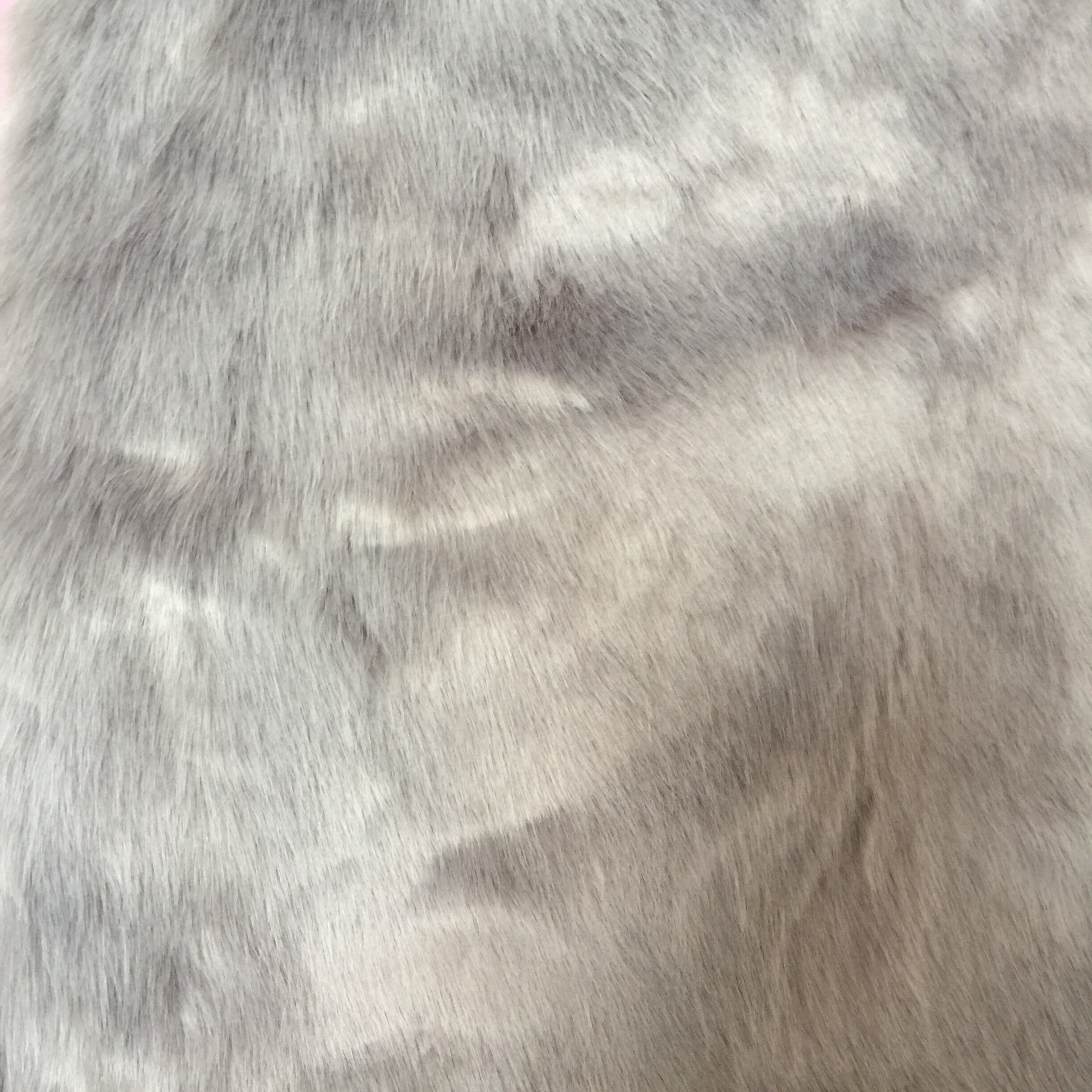 Gray Faux Fur Fabric / Wedding Shawl Fabric / Fake Fur Fabric