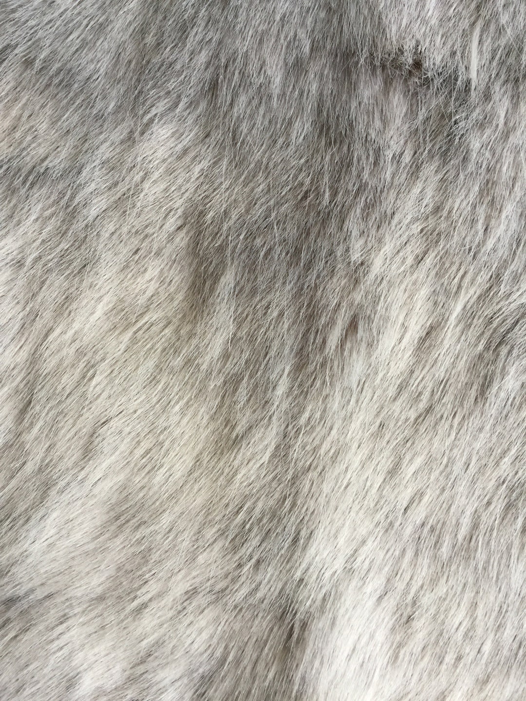 Gray Faux Fur Fabric / Wedding Shawl Fabric / Fake Fur Fabric