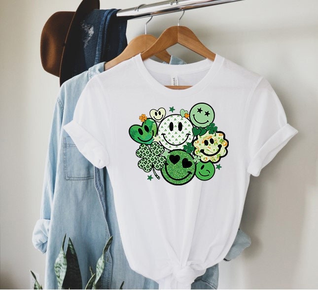 Discover St Patrick's Smiley Shirt, St Patrick's Day Shirt, Shamrock Shirt