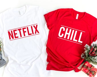 Netflix & Chill Print Father Shirt