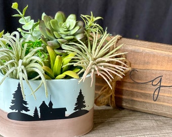 Handmade Oval Succulent Pot/Planter