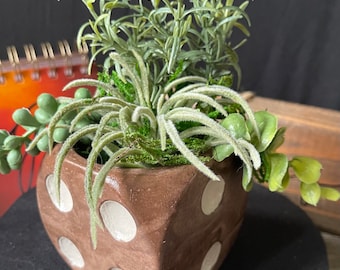 Handmade Dice Succulent Pot/Planter