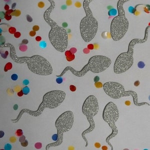 Glitzer Silbersperma Confetti