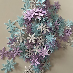 Weihnachten Blau, Lila & Silber Schneeflocke Papier Scatter Tisch Konfetti. - Partydekorationen, Foto-Requisiten, Scrapbooking, Verzierungen.