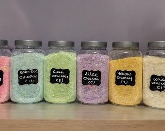 50 g - Chunky Arts & Craft Glitter - Many Colour Available