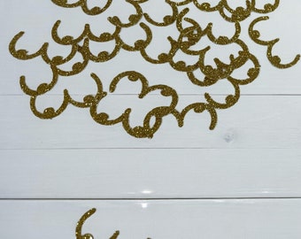 Confeti de pechos con purpurina dorada