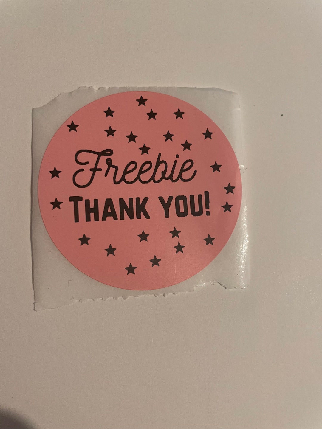 2 Round Freebie Thank You Stickers - Etsy