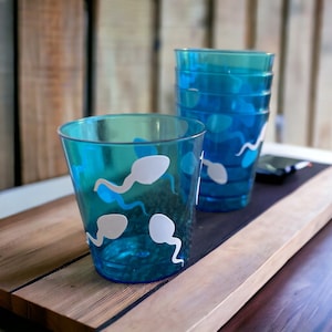 5 Pack Sperm themed Shot Glass - Many shot colours available