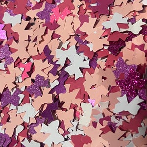 Pink Mix Bow Papierstreutisch Konfetti. - Partydekorationen, Foto-Requisiten, Displays, Scrapbooking, Kunst und Verzierungen.