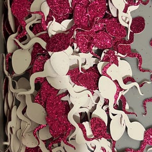 Confettis de sperme rose pailleté - décorations de fête, accessoires photo, présentoirs, scrapbooking, art et embellissement.